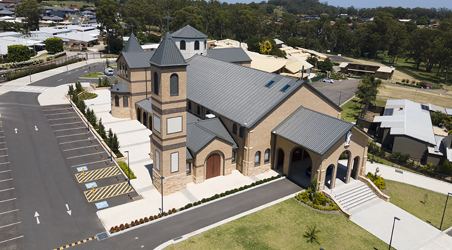 Aerial View of OLHC Church 2021