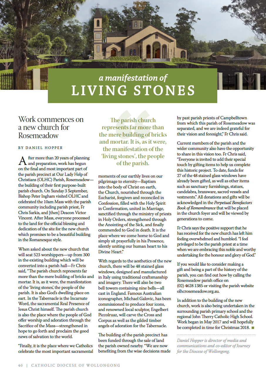 Article - A Manifestation of Living Stones