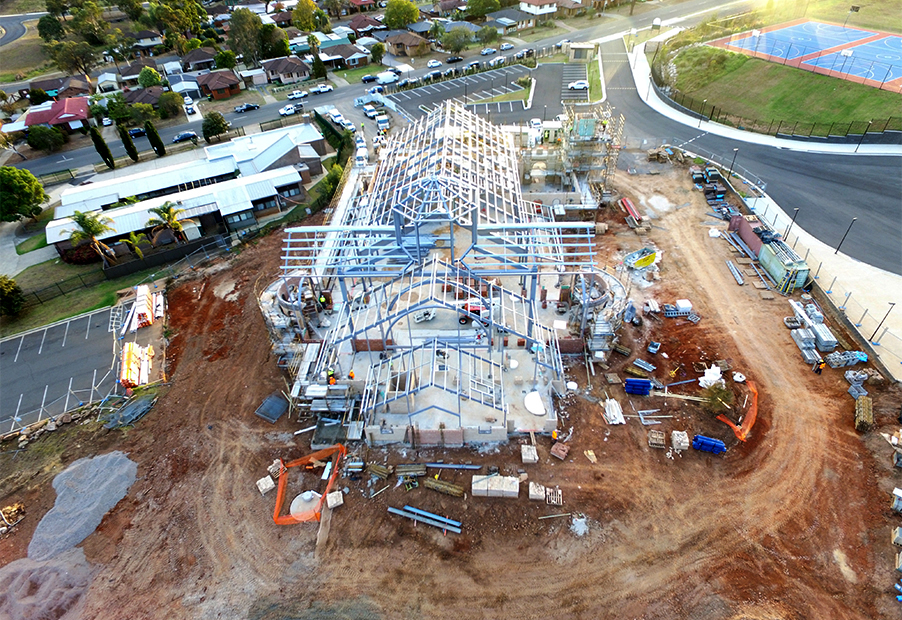 The steel frame