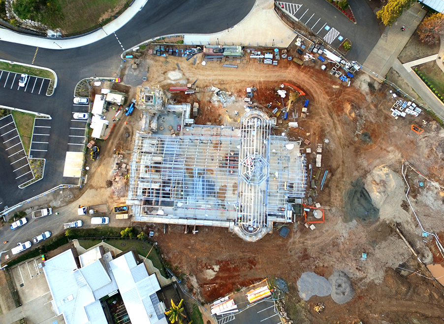 The steel frame