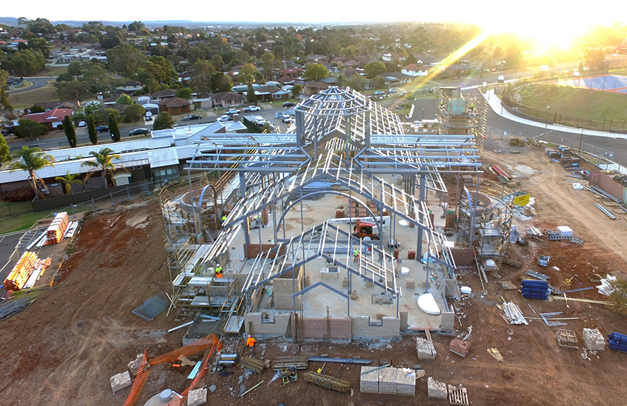 The steel frame