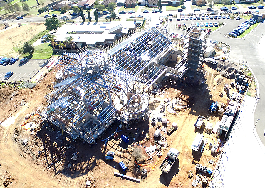 The steel frame