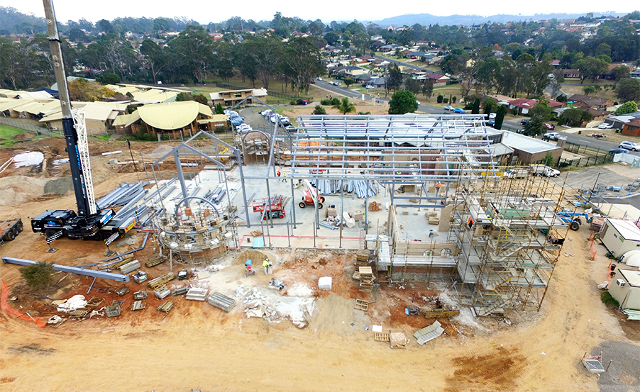 The steel frame