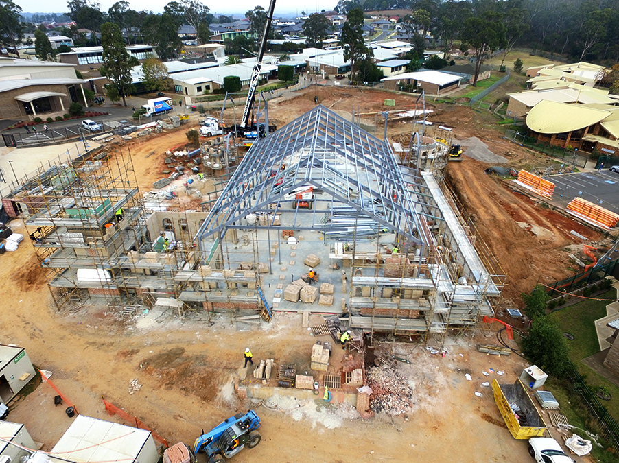 The steel frame