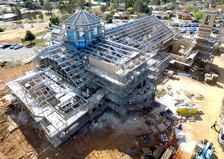 The steel frame