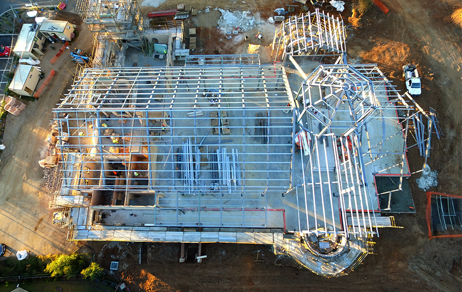 The steel frame