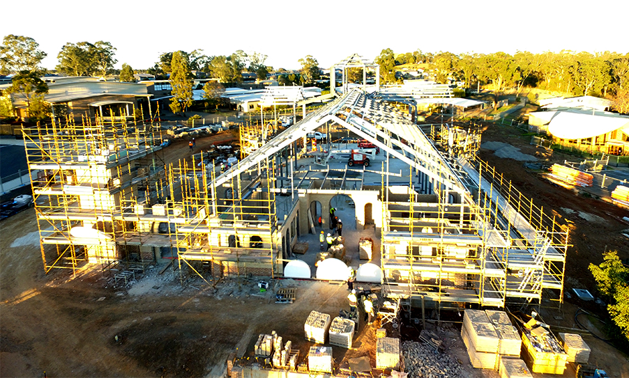 The steel frame