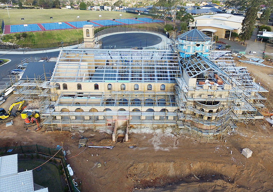 The steel frame
