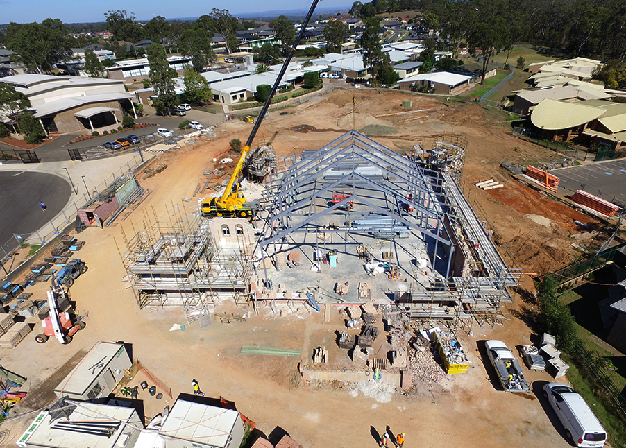 The steel frame