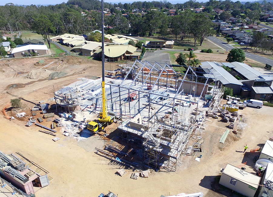 The steel frame