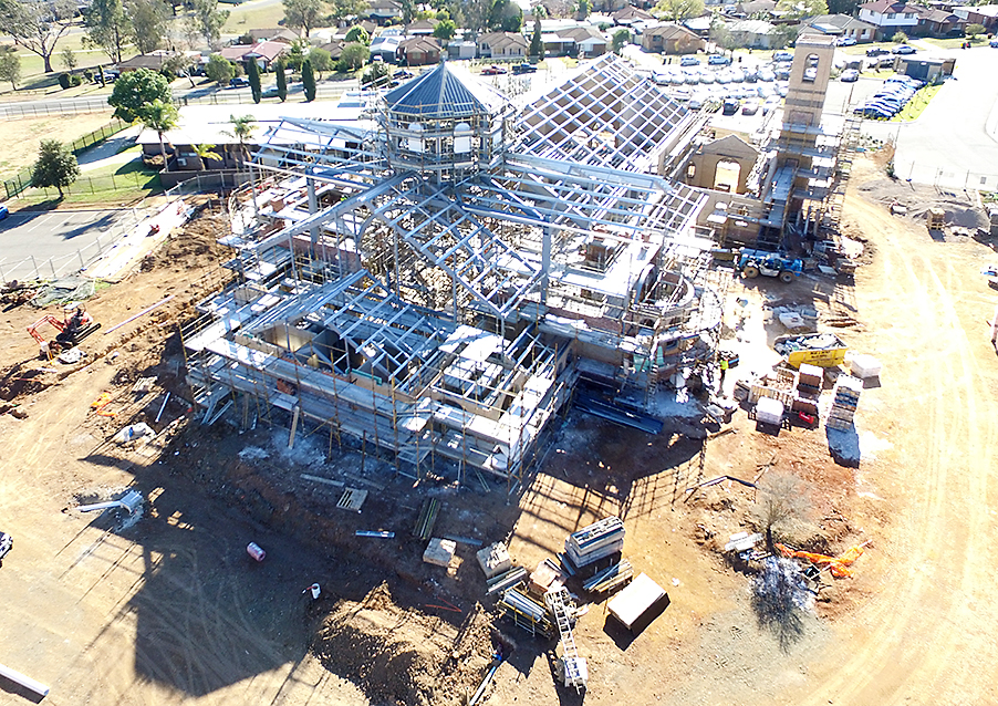 The steel frame