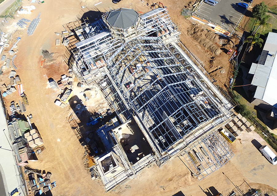 The steel frame