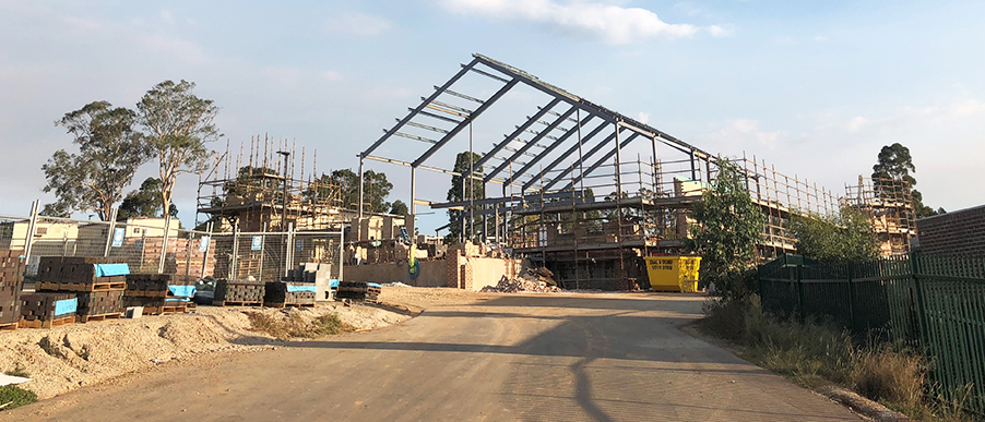The steel frame
