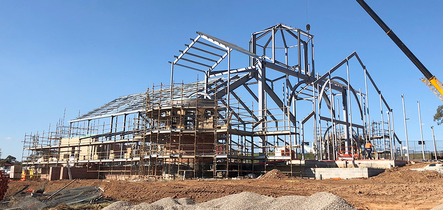 The steel frame