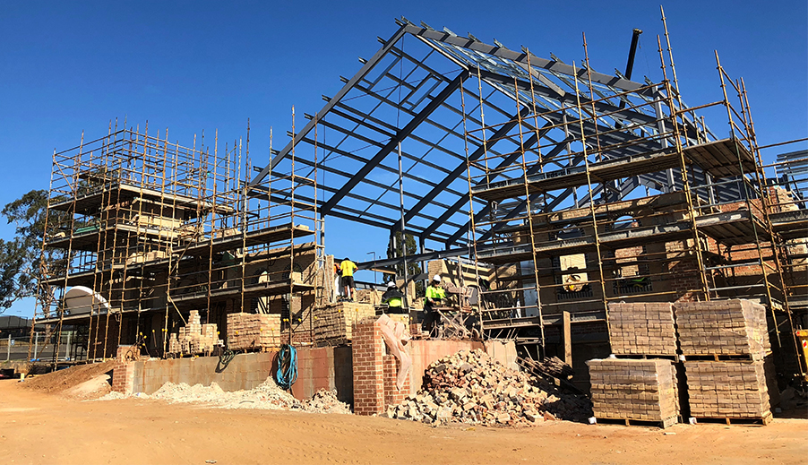 The steel frame