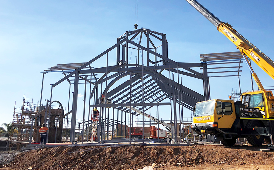 The steel frame