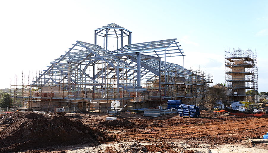 The steel frame