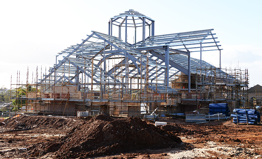 The steel frame